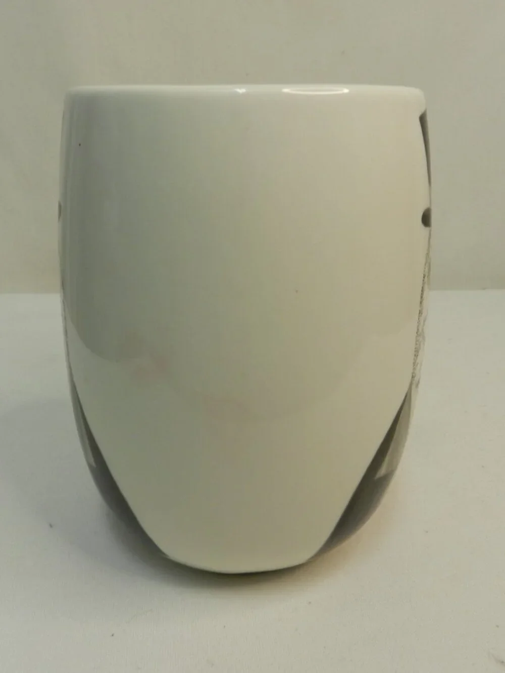 Pier 1 One Vintage Owl bird Mug Cup suit top hat 22 oz ceramic gold handle